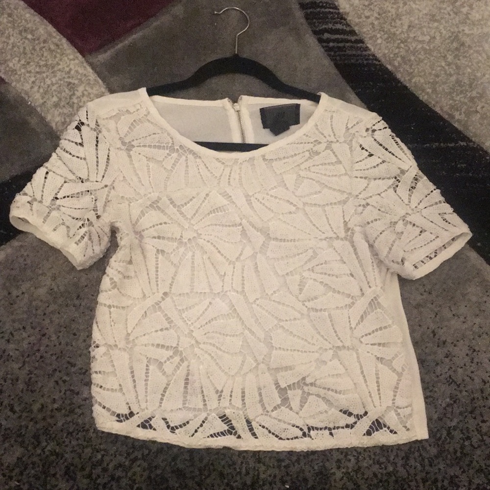 White sequined top